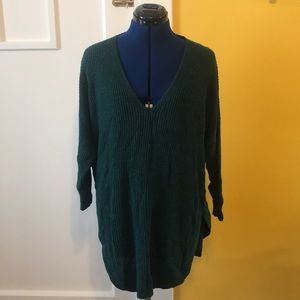 Express dark green oversized sweater size large